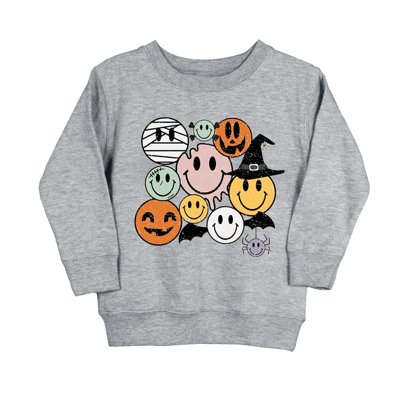Retro Halloween Cute Ghost Natural Kids Sweatshirt