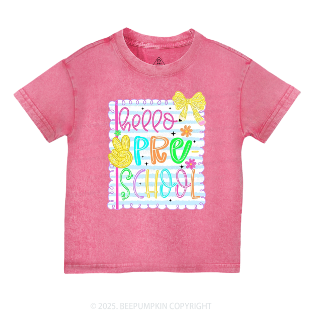 Personalized Back-To-School Greetings Toddler&Kids Washed Tees