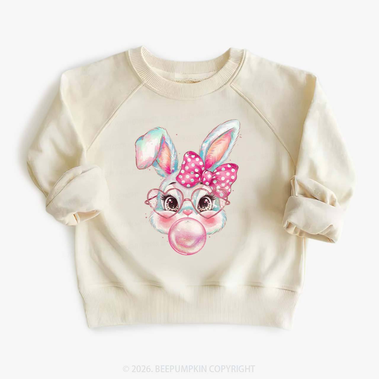 Sassy Bunny Bubble Kid's Sweatshirt