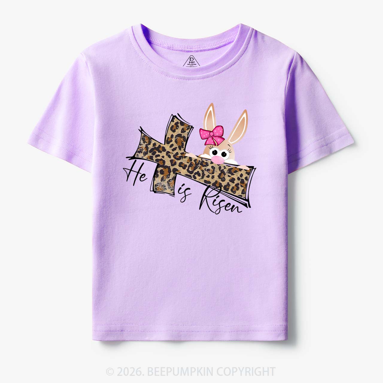 Faith Bunny & Leopard Cross Toddler&Kid's Tees