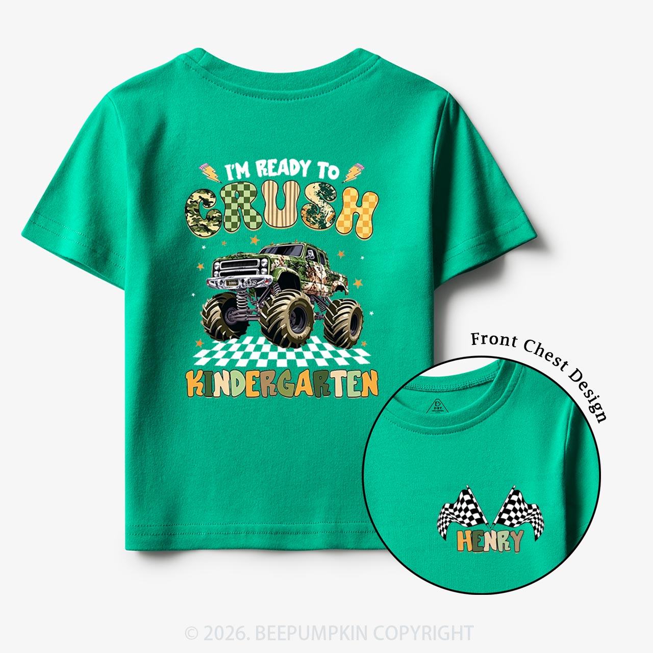 Personalized Ready To Crush Kindergarten Back to School Toddler&Kids Shirts