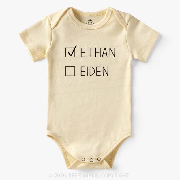 Personalized Twins Funny Bodysuit