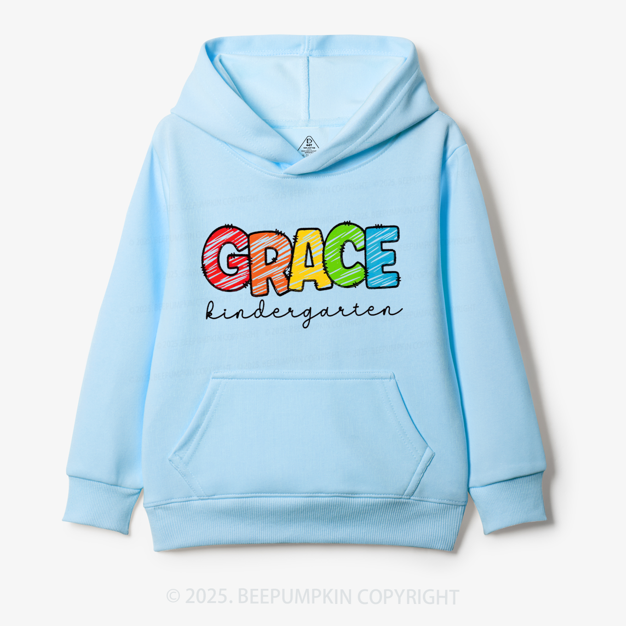 Personalized Rainbow Alphabet Name Kid's Hoodies Beepumpkin