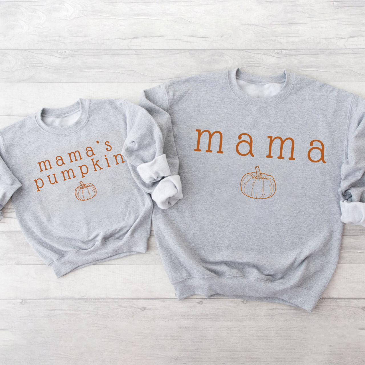 Mama and Mama's Pumpkin Halloween Sweatshirts