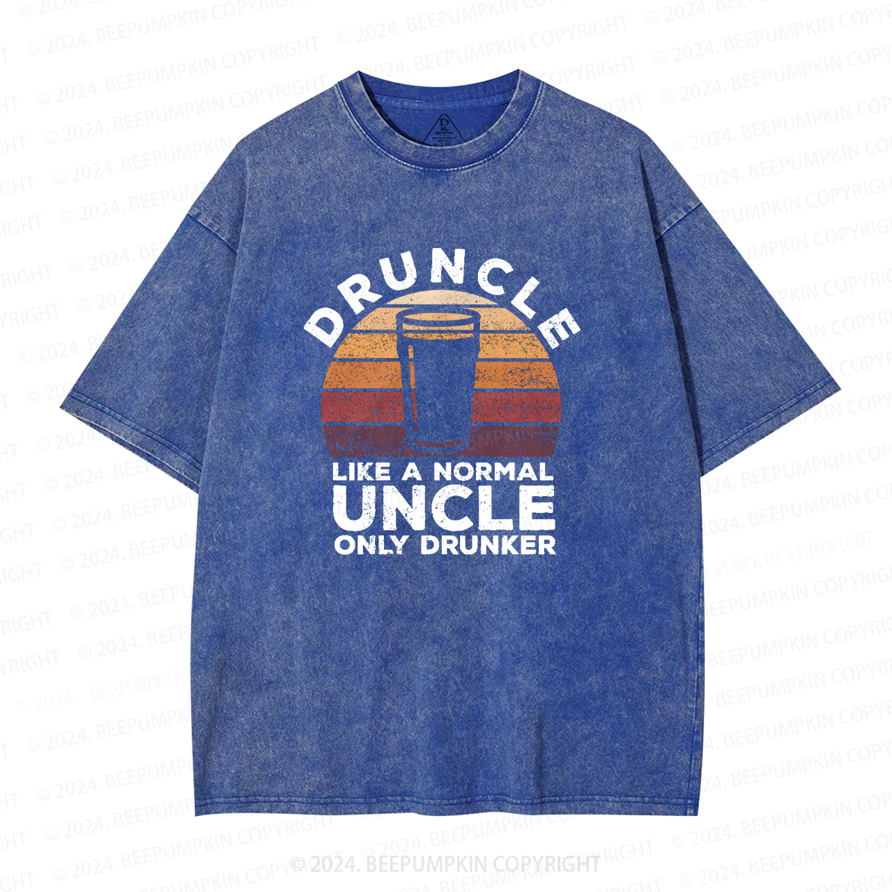 Druncle Like A Normal Uncle Only Drunker Uncle Washed T-Shirts 