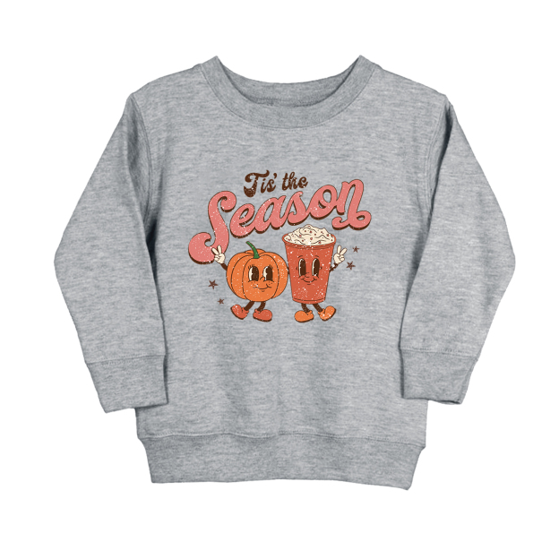 Tis' The Season Pumpkin Halloween Kids Sweatshirt