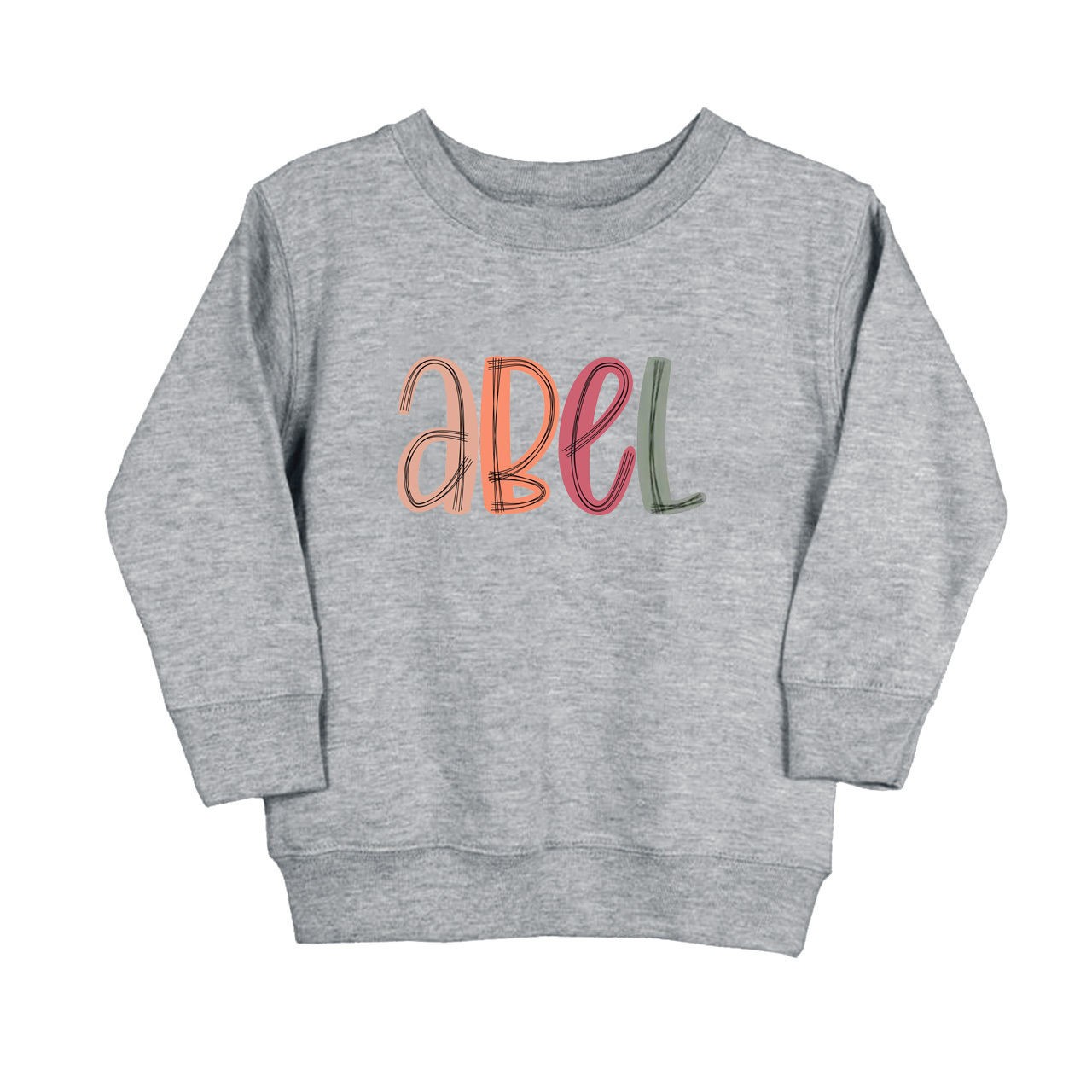 Personalized Scribble Name Sweatshirt For Kids