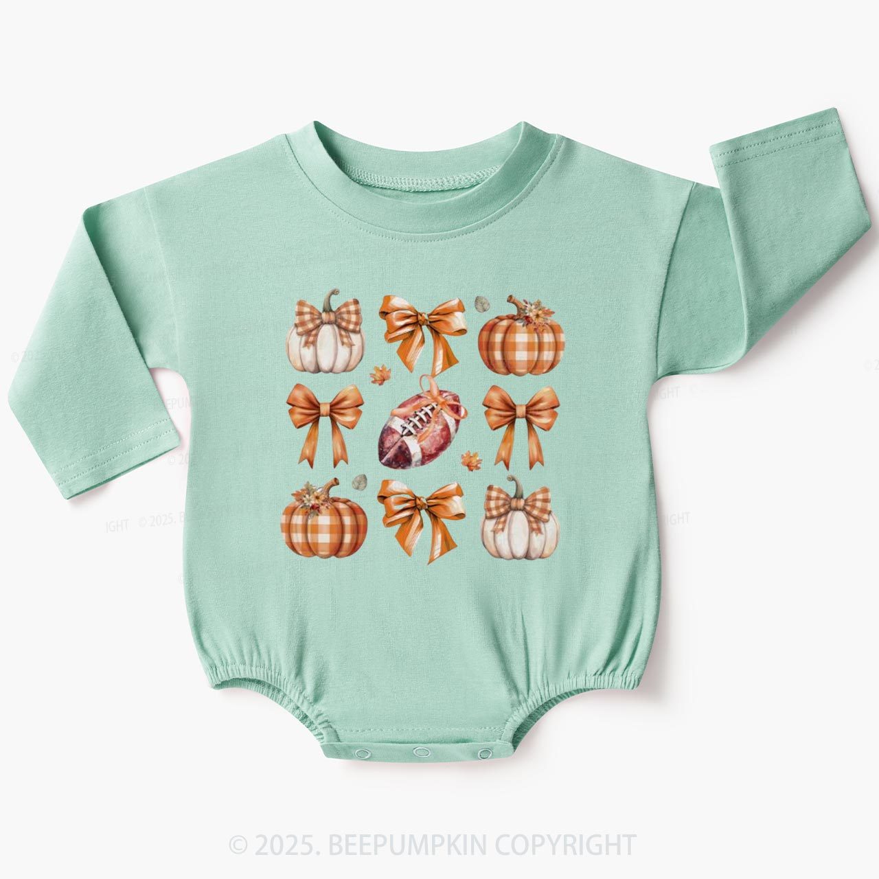 Football Season Baby Bubble Romper Beepumpkin
