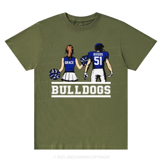 Personalized Football And Cheer Mom T-Shirts Beepumpkin