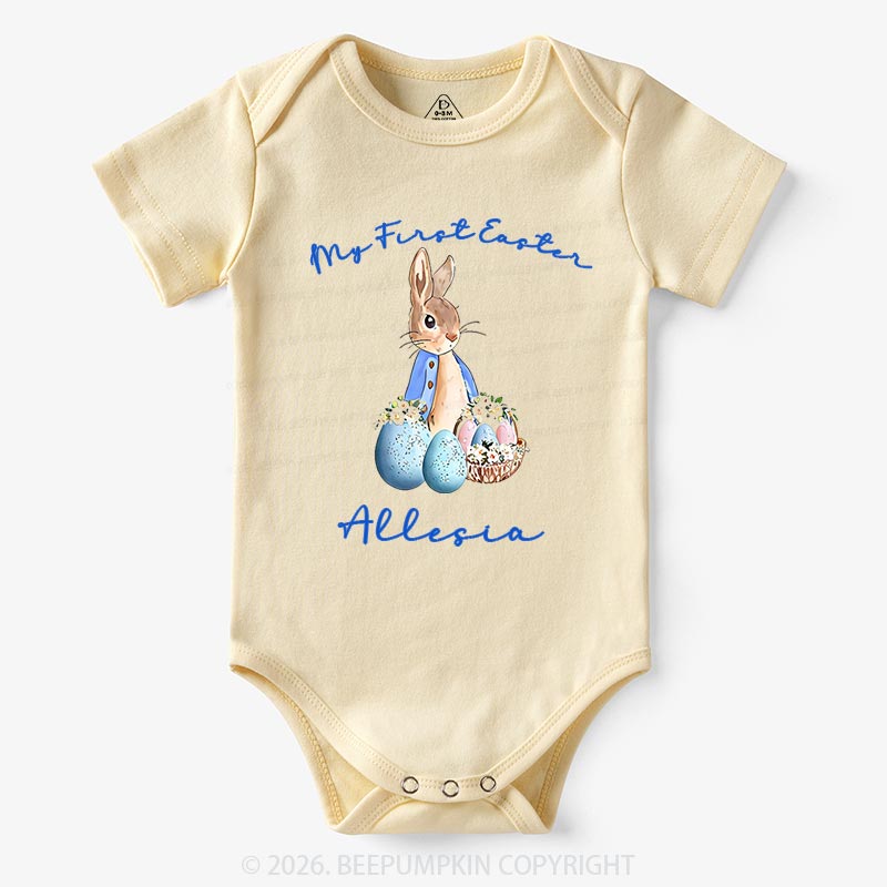 Personalized Hop Into My First Easter Baby Bodysuit