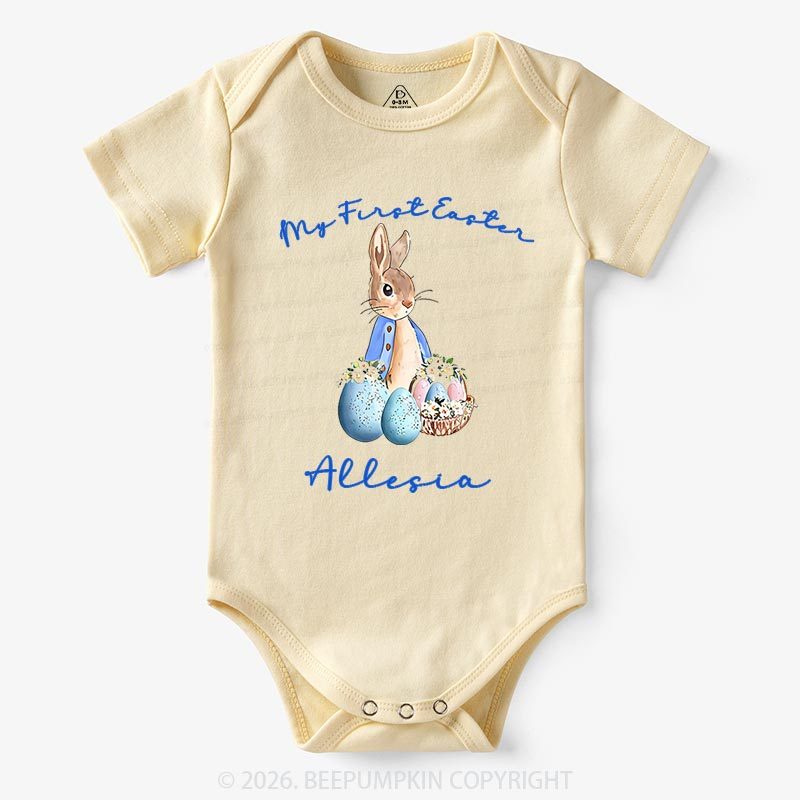 Personalized Hop Into My First Easter Baby Bodysuit