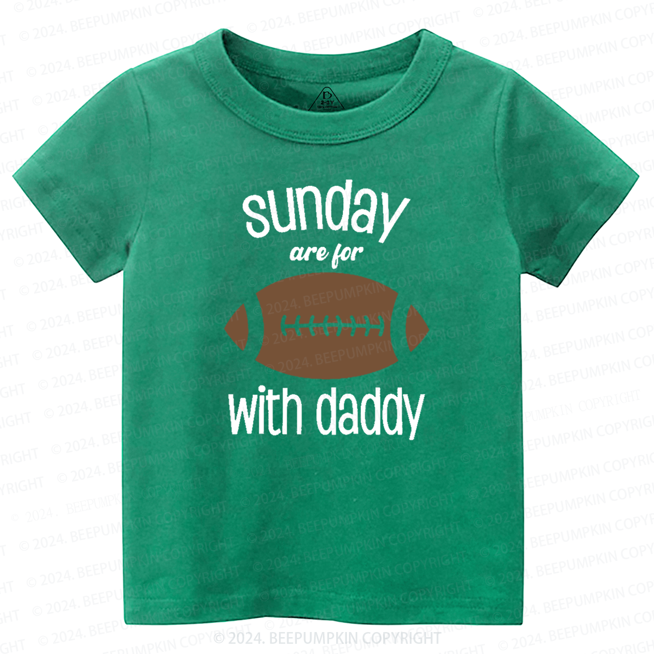 Sunday's Are For Football With Daddy Toddler&Kids Tees Beepumpkin 