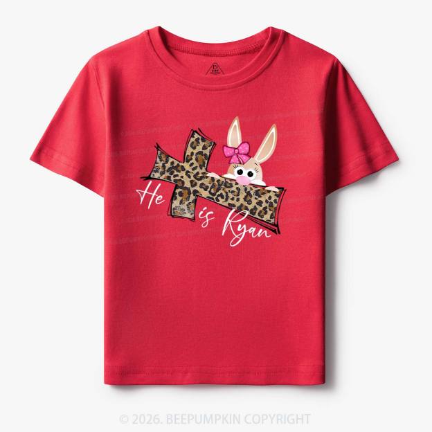 Faith Bunny & Leopard Cross Toddler&Kid's Tees