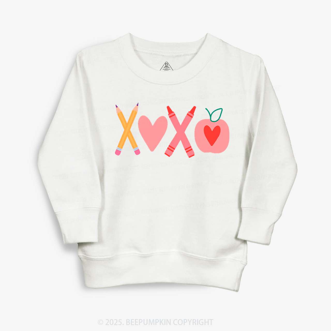Pencils & Crayons Valentine’s Day Kid's Sweatshirt