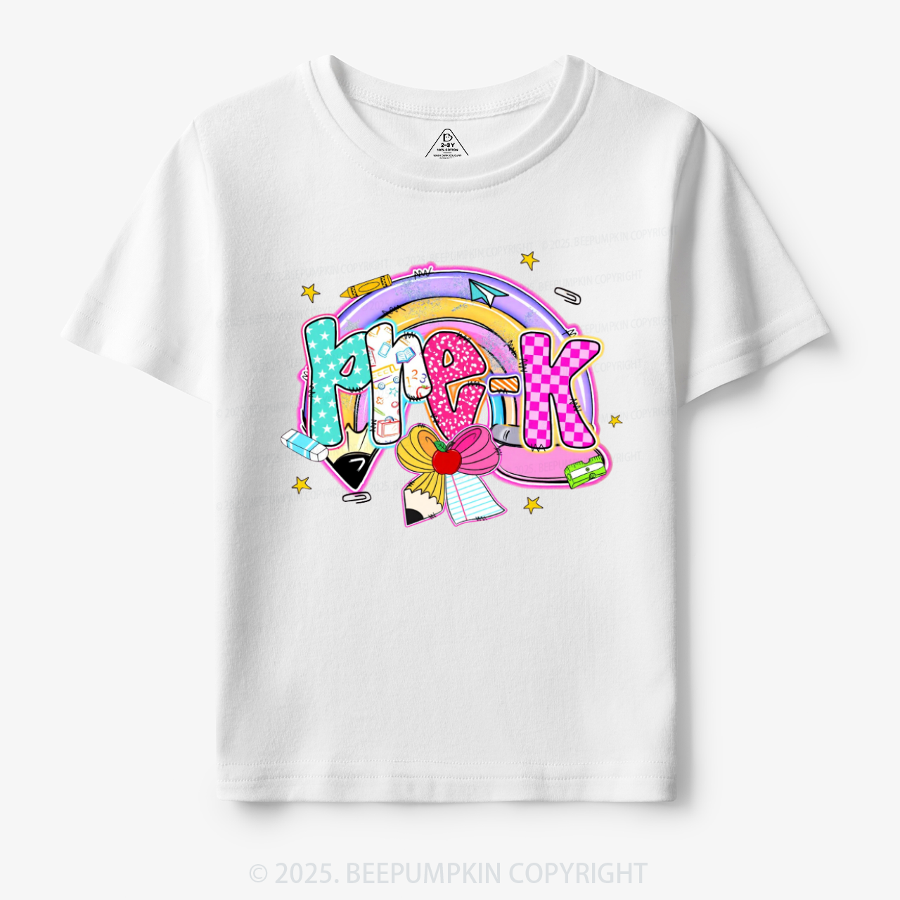 Personalized Rainbow Learning Days Toddler&Kid's Tees Beepumpkin