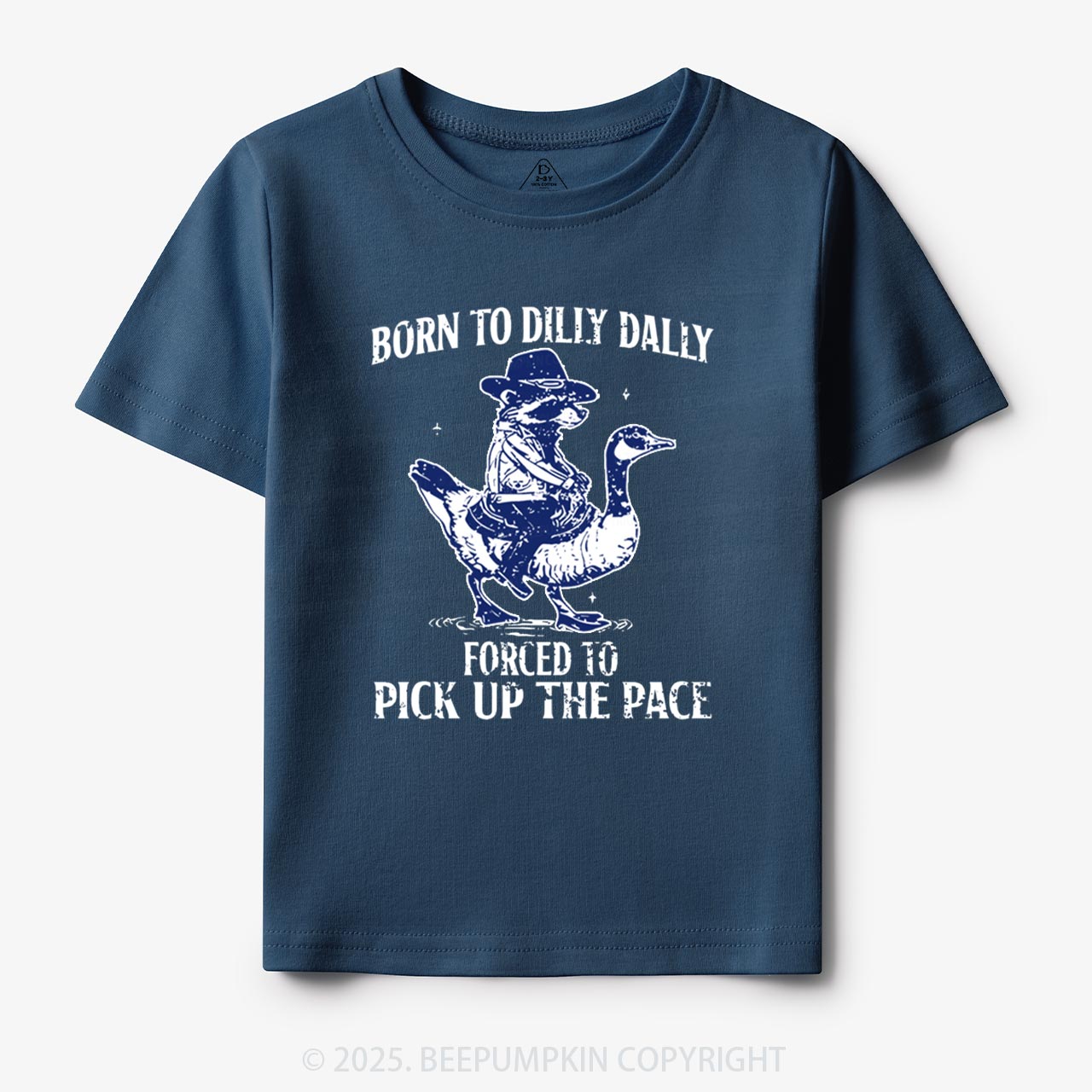 Born To Dilly Dally Retro Racoon Goose Toddler&Kid's Tees Beepumpkin 7
