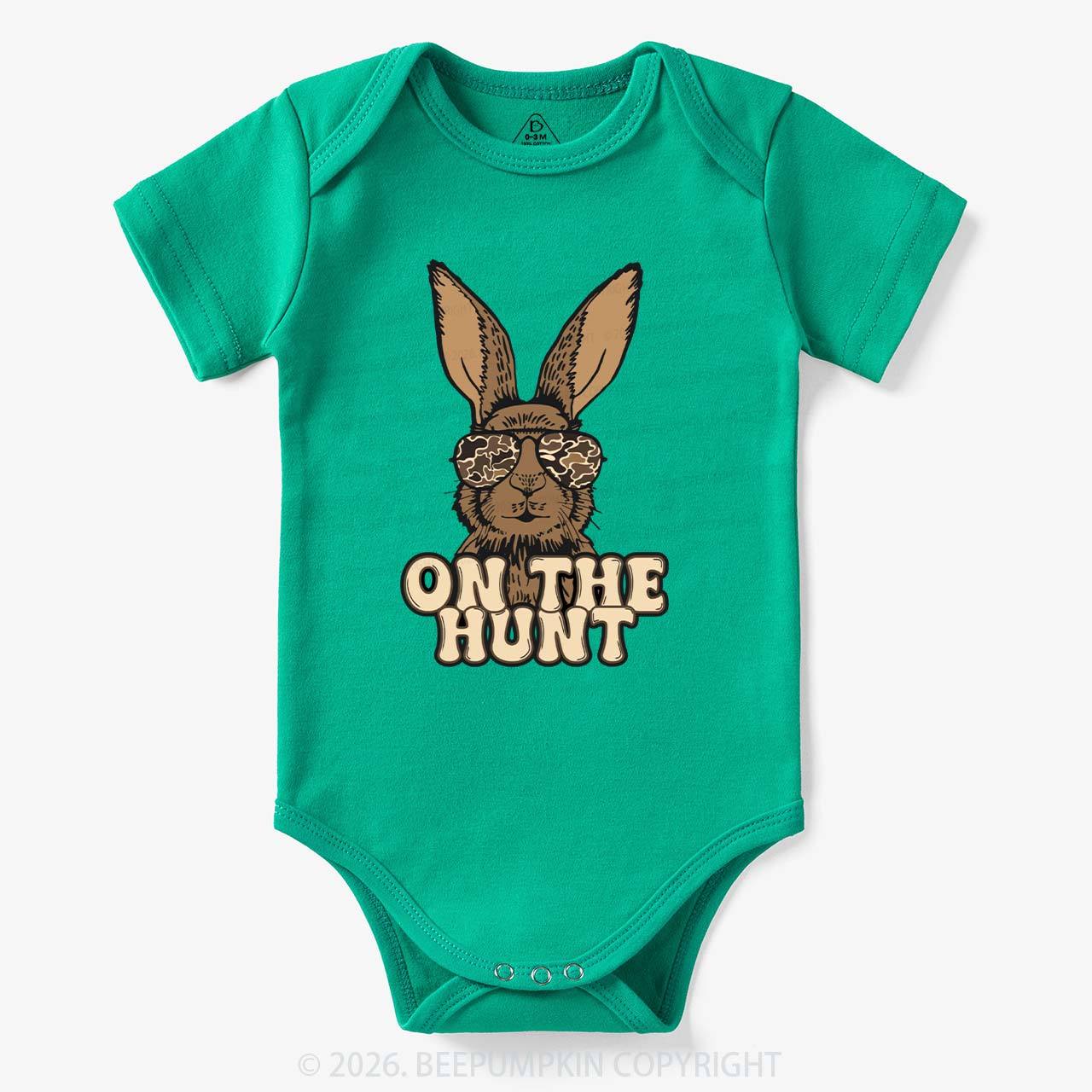 Camo Bunny On The Hunt Baby Bodysuit
