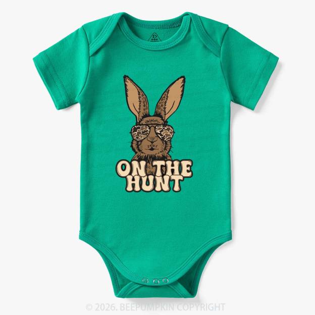 Camo Bunny On The Hunt Baby Bodysuit