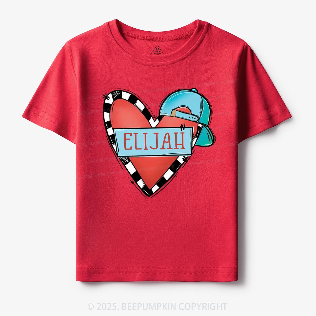 Personalized Cool Heart Toddler&Kid's Tees Beepumpkin