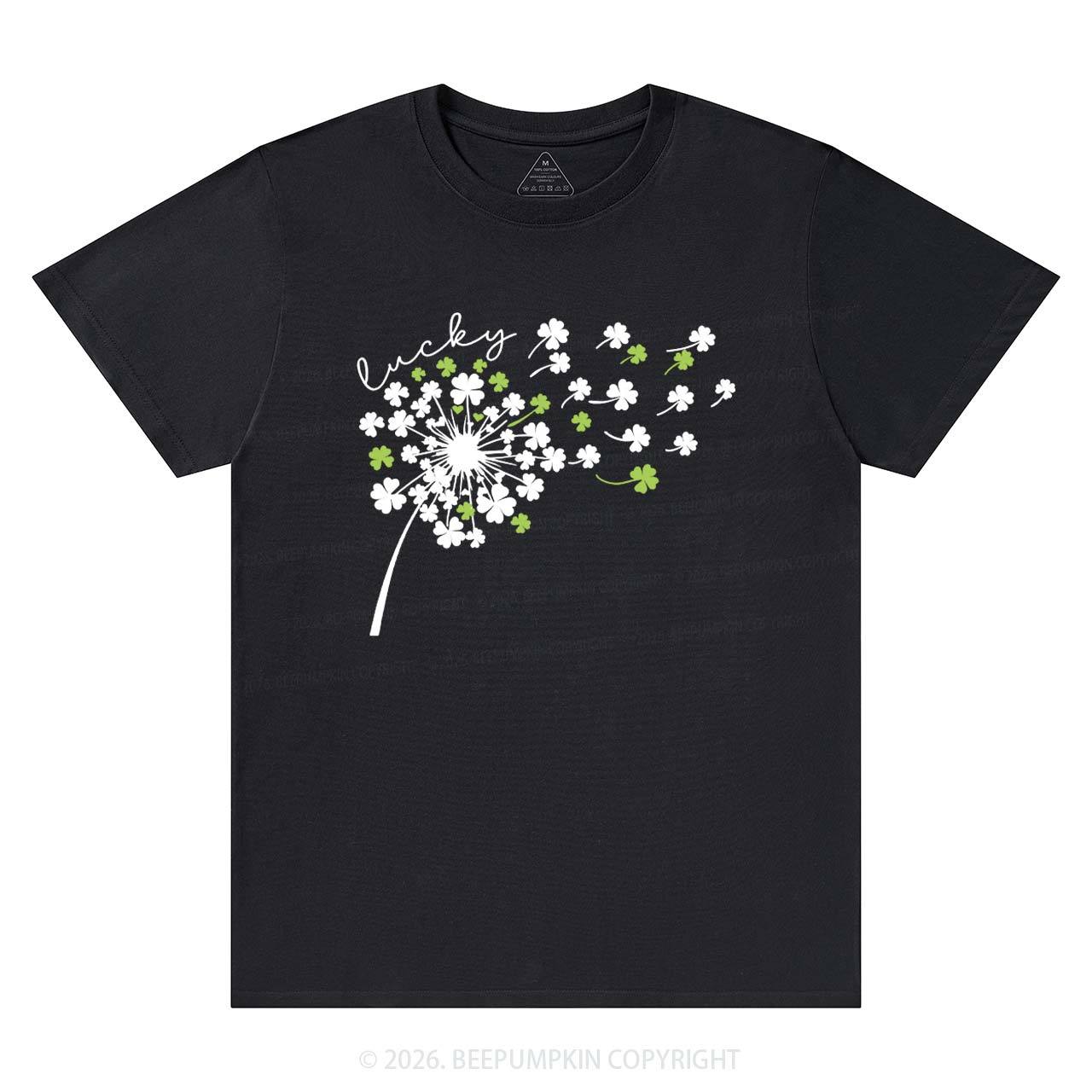 Dandelion Shamrock St. Patrick's Day T-Shirts Beepumpkin