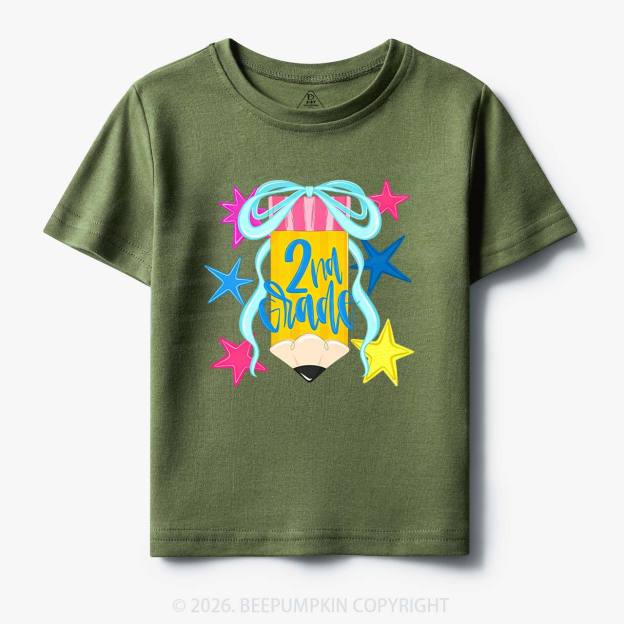 Sparkly Grade Star Pencil Back to School Toddler&Kid's Tees