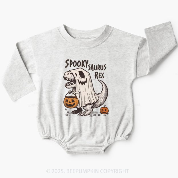 Halloween T-Rex Dinosaur Baby Bubble Romper Beepumpkin