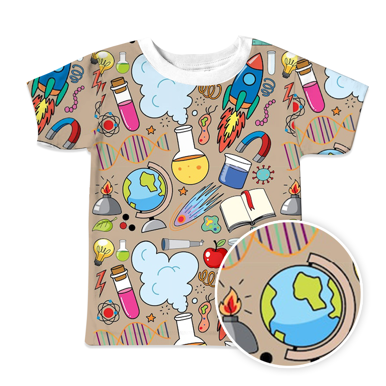 Interesting Experiment All Over Print Kids Tees