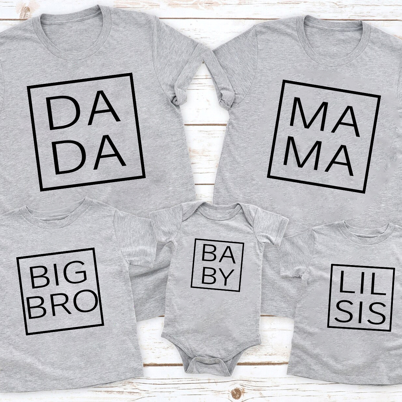 Mom Dad Baby Daily Family Matching Shirt