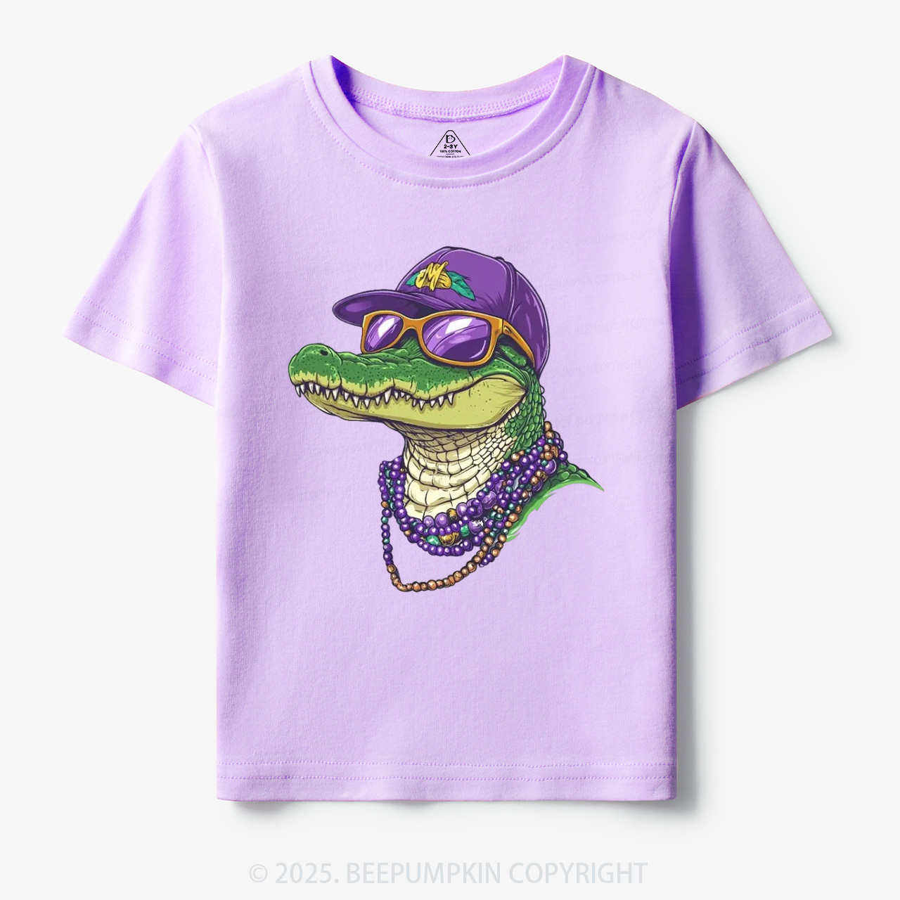 Alligator Mardi Gras Toddler&Kid's Tees Beepumpkin
