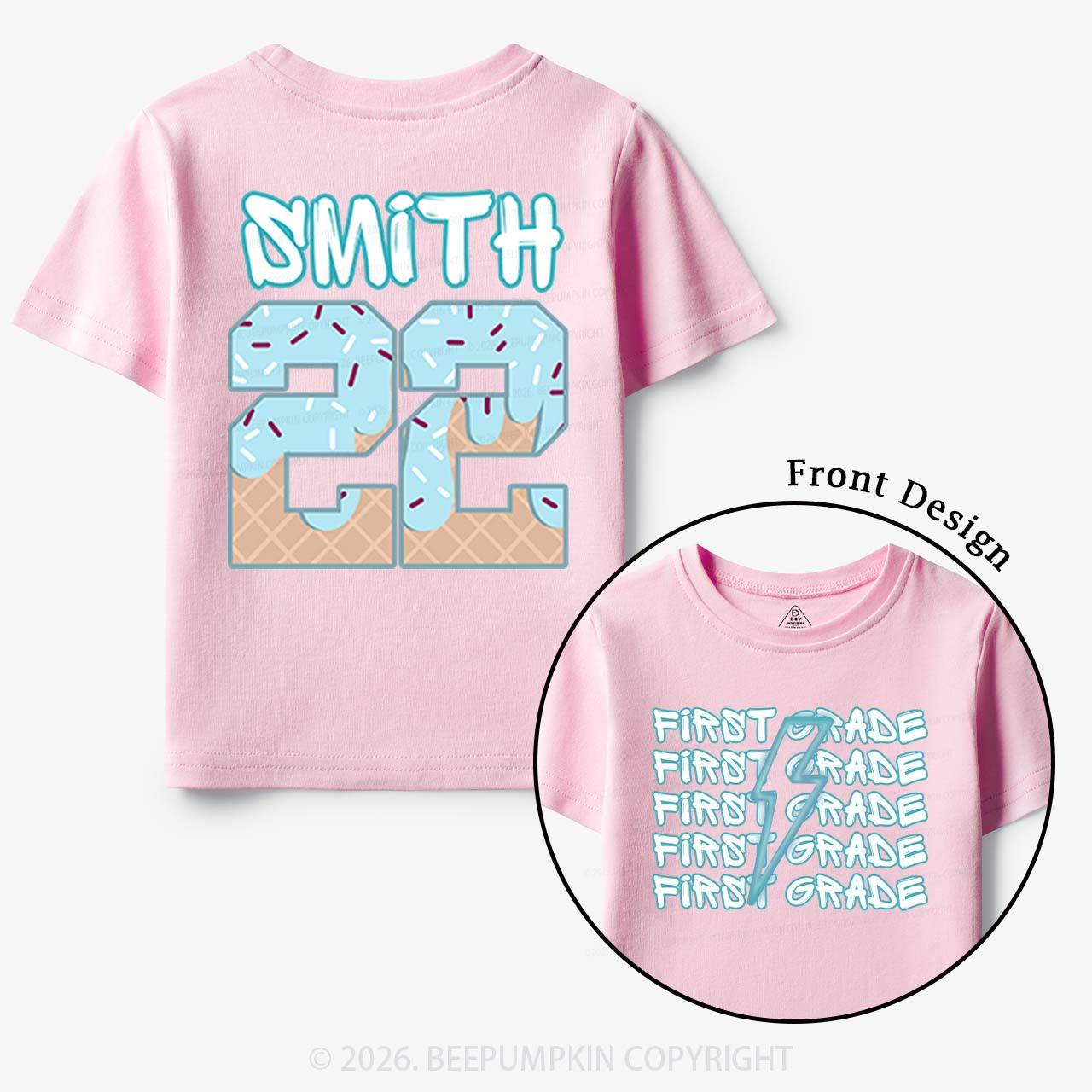 Personalized Blue Lightning Grade Toddler&Kid's Tees Beepumpkin