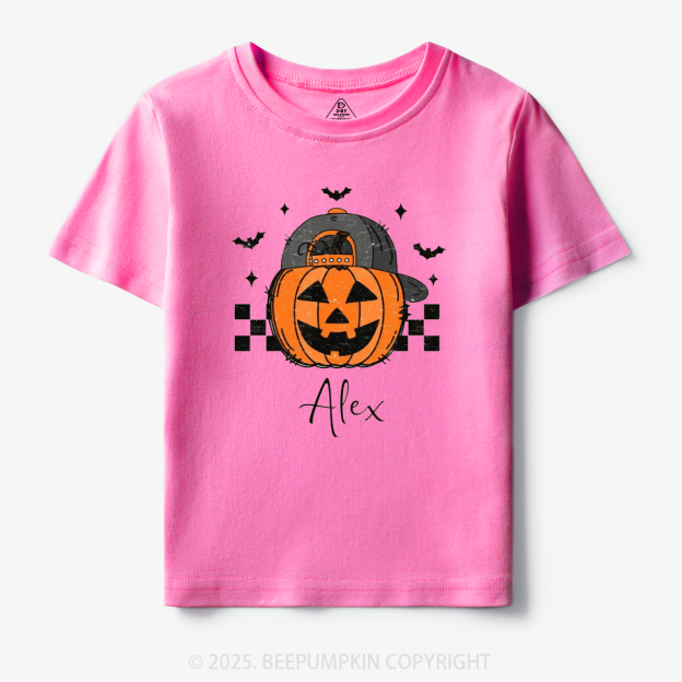 Personalized Jack-O-Lantern Name Toddler&Kid's Tees Beepumpkin