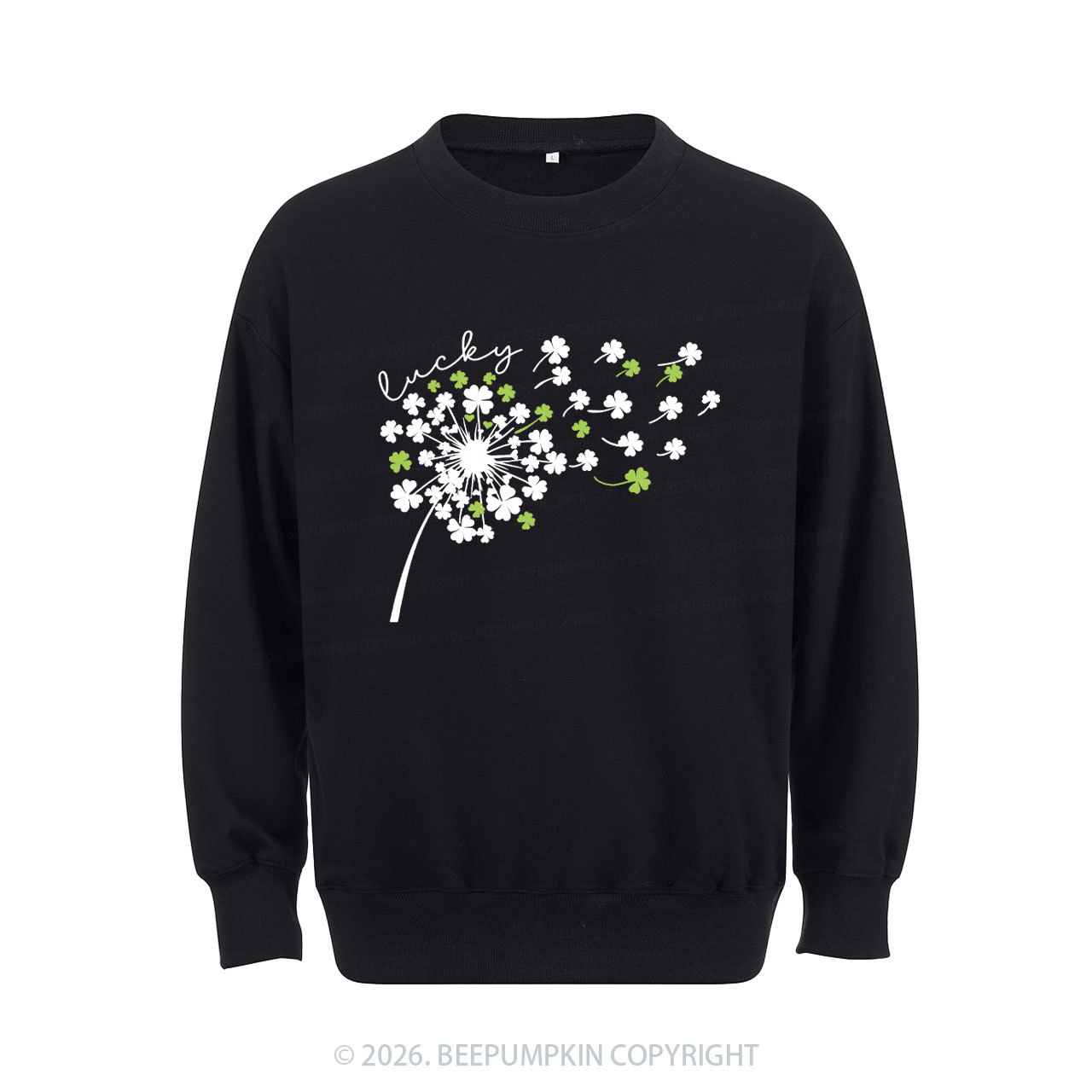 Dandelion Shamrock St. Patrick's Day Aldult Sweatshirt
