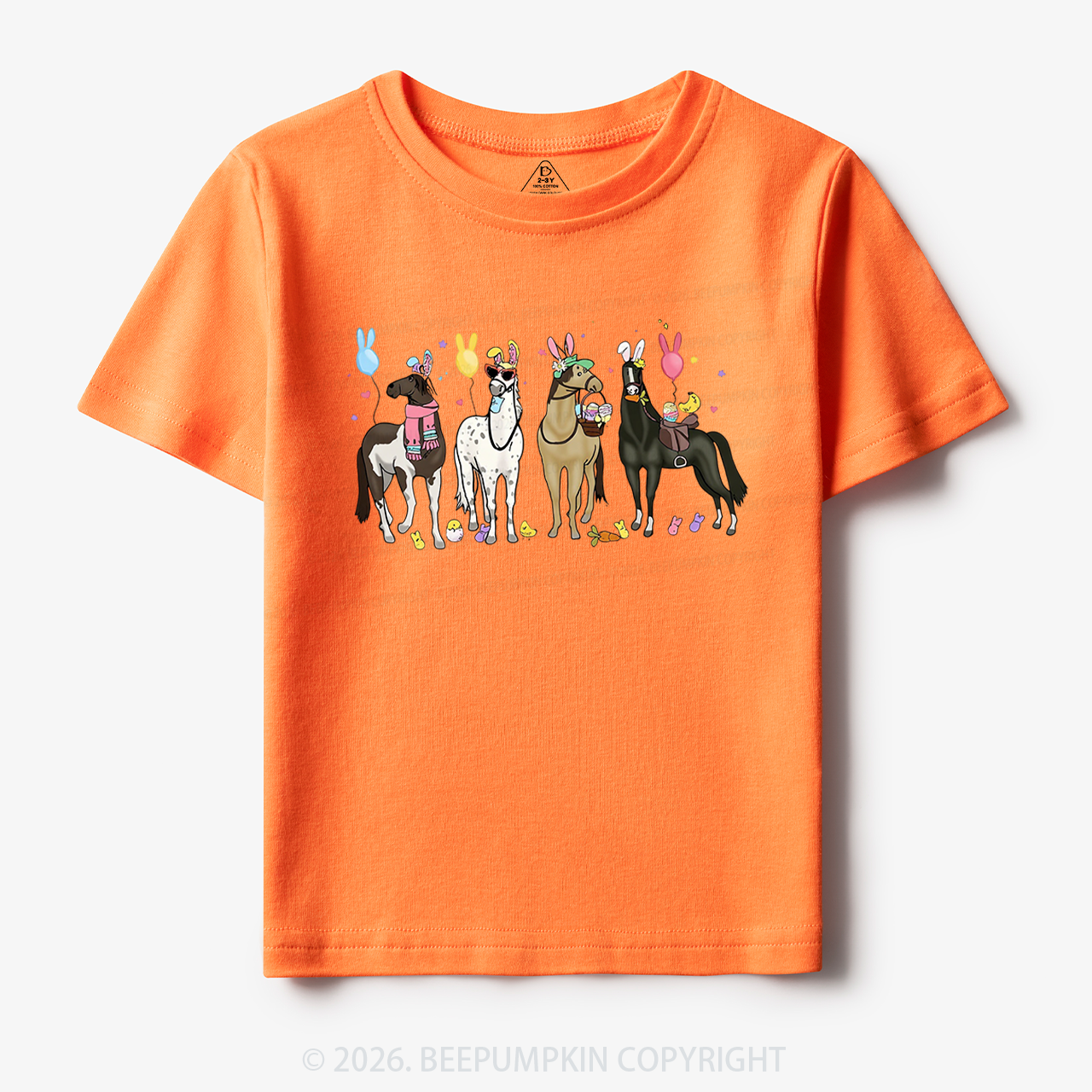 Funny Horse Easte Toddler&Kid's Tees