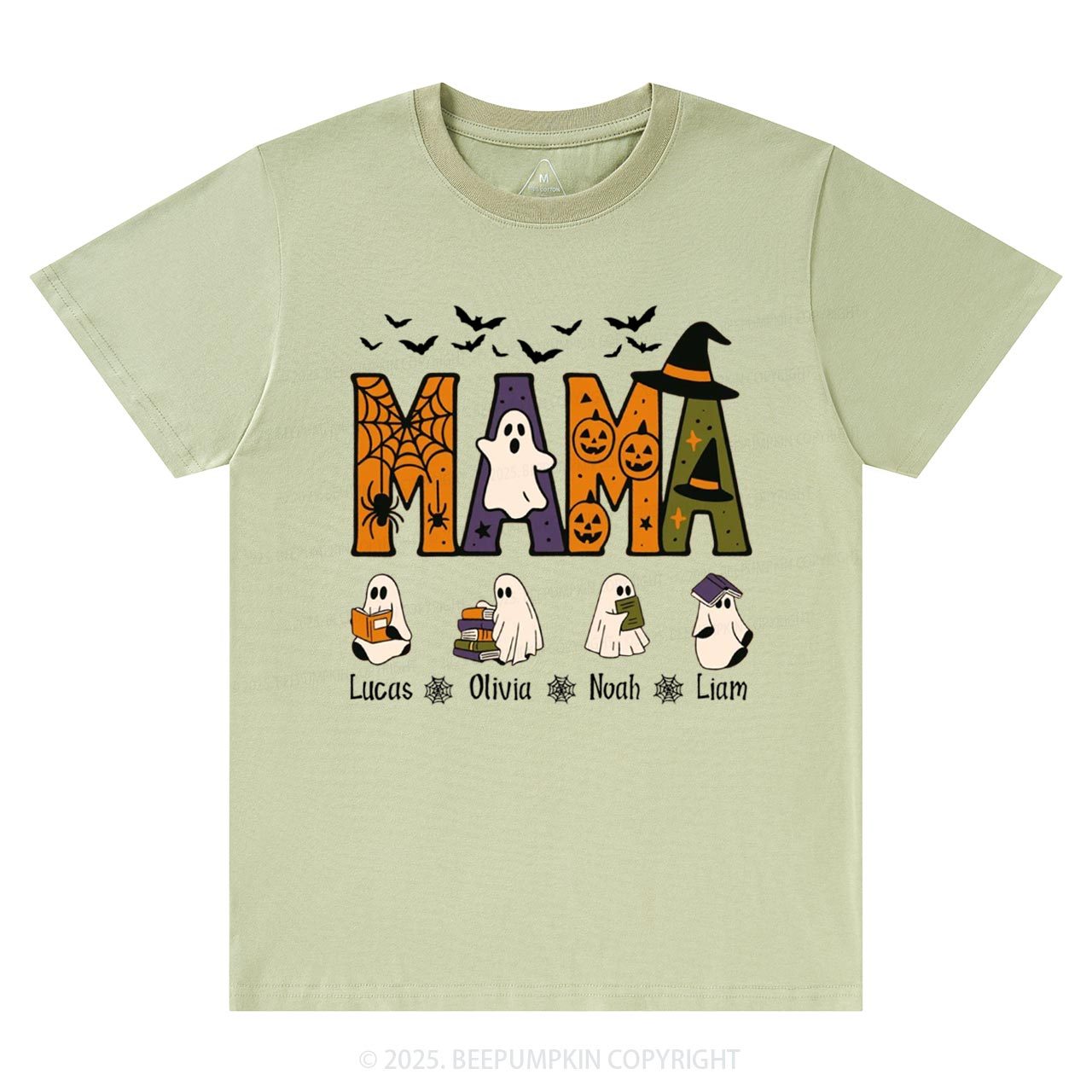 Personalized Mimi And Little Ghost Halloween T-Shirts Beepumpkin