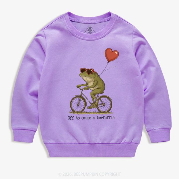 Off to Cause a Kerfuffle Valentine's Day Kid's Sweatshirt