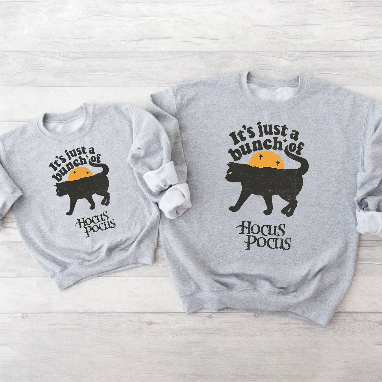 It's Just A Bunch Of Hocus Pocus Halloween Matching Sweatshirts