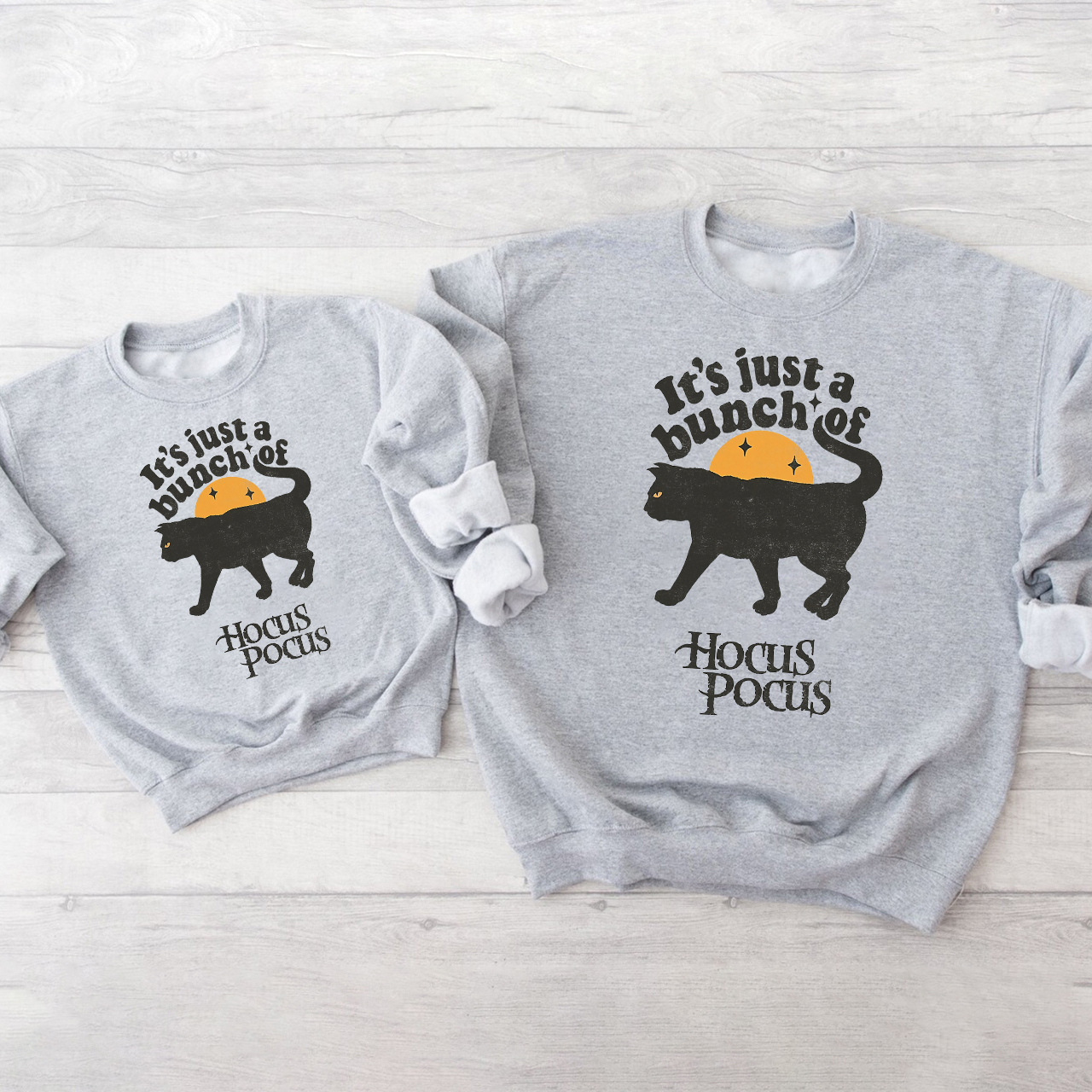 It's Just A Bunch Of Hocus Pocus Halloween Matching Sweatshirts