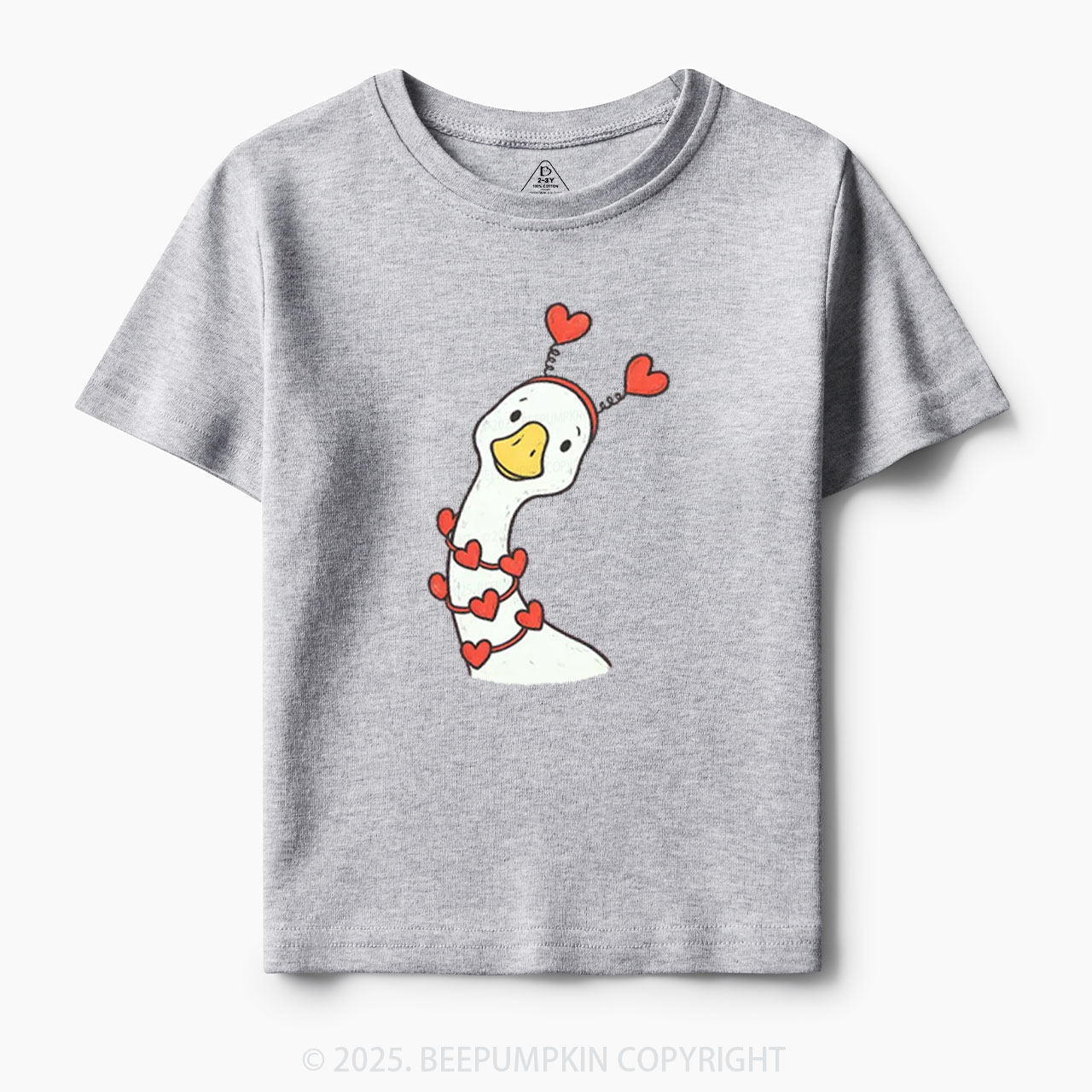 Pink Bow Preppy Goose Toddler&Kid's Tees Beepumpkin