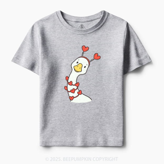 Pink Bow Preppy Goose Toddler&Kid's Tees Beepumpkin