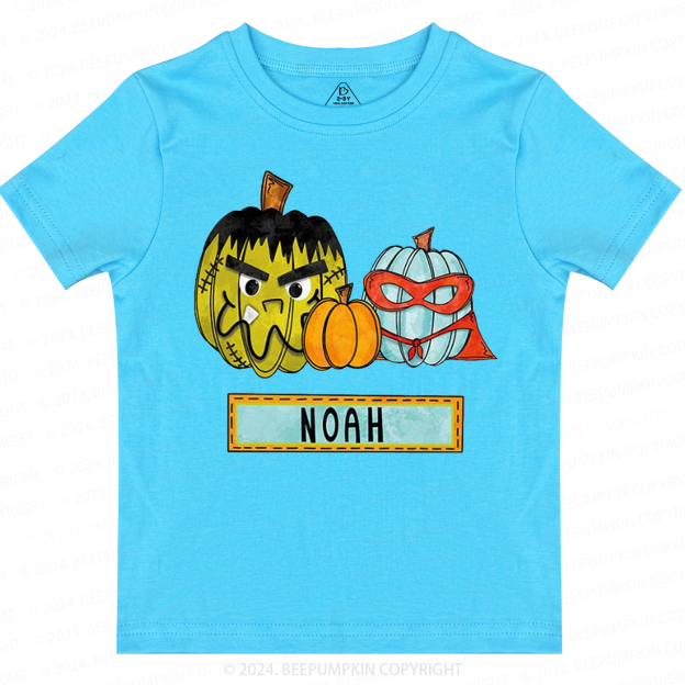 Personalized Cute Pumpkin Toddler&Kids Tees 
