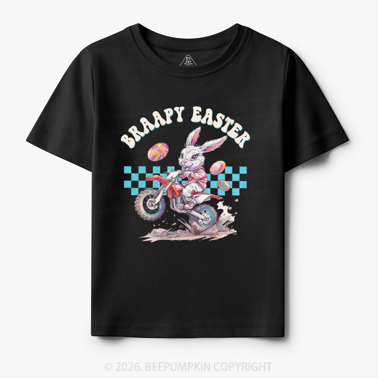 Braapy Easter Dirt Bike Toddler&Kid's Tees