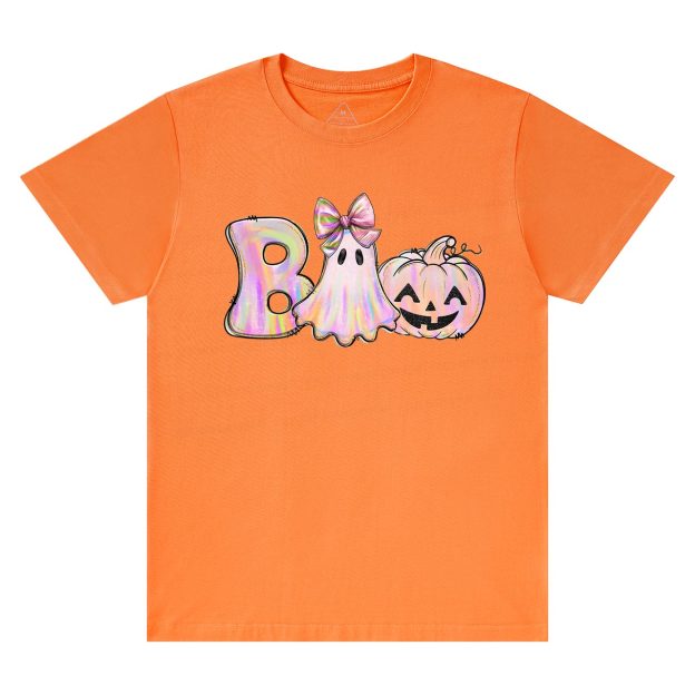 Halloween Iridescent Ghost Pumpkin T-Shirts Beepumpkin
