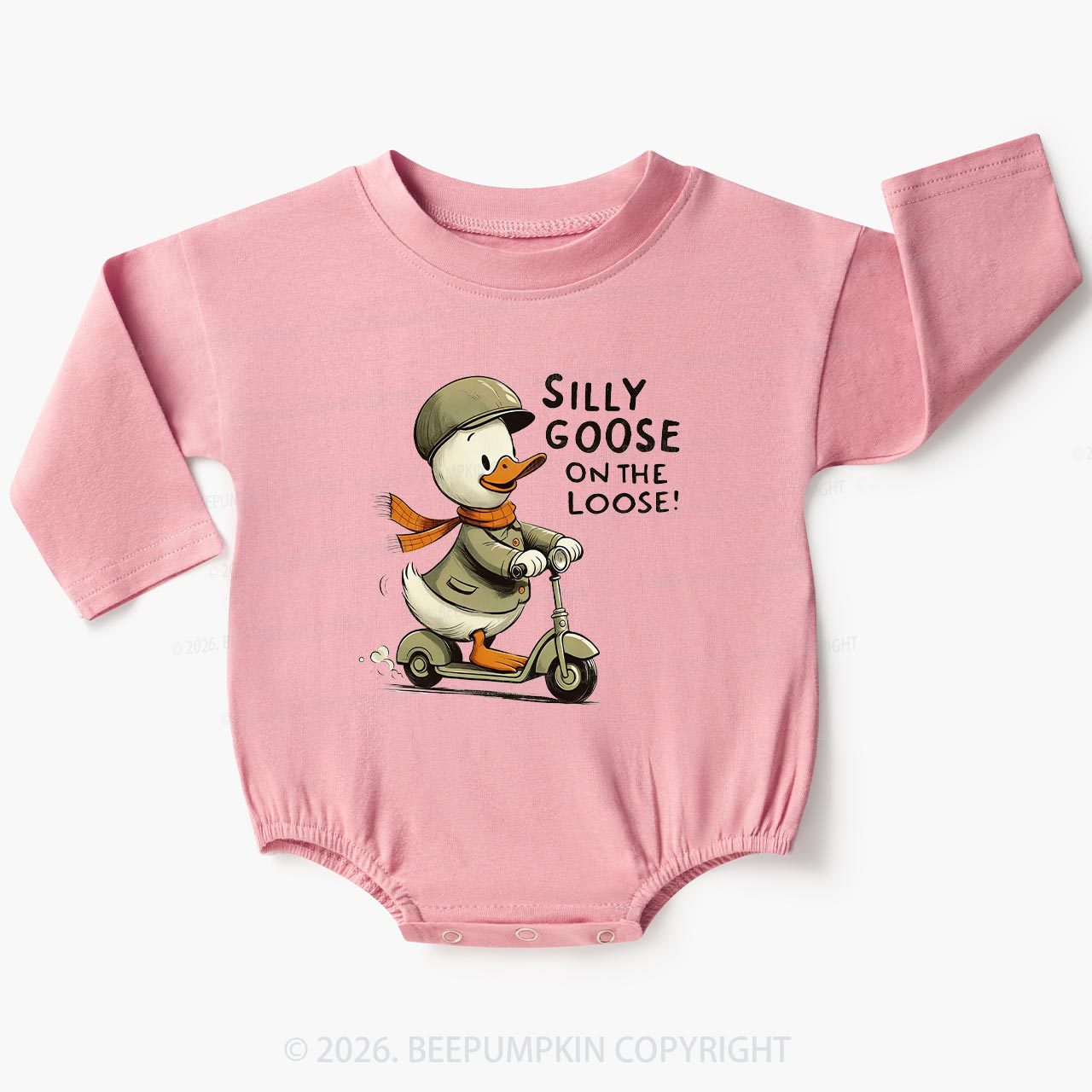  Silly Goose on the Loose Funny Baby Bubble Romper
