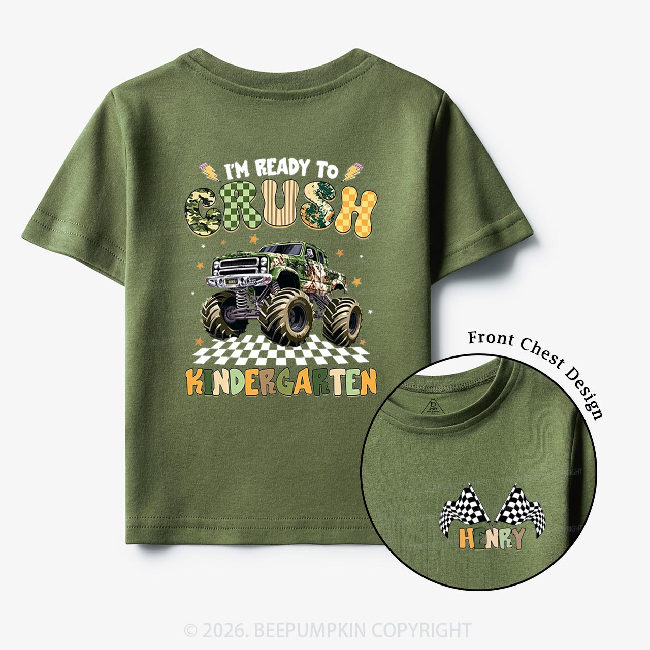Personalized Ready To Crush Kindergarten Back to School Toddler&Kids Shirts