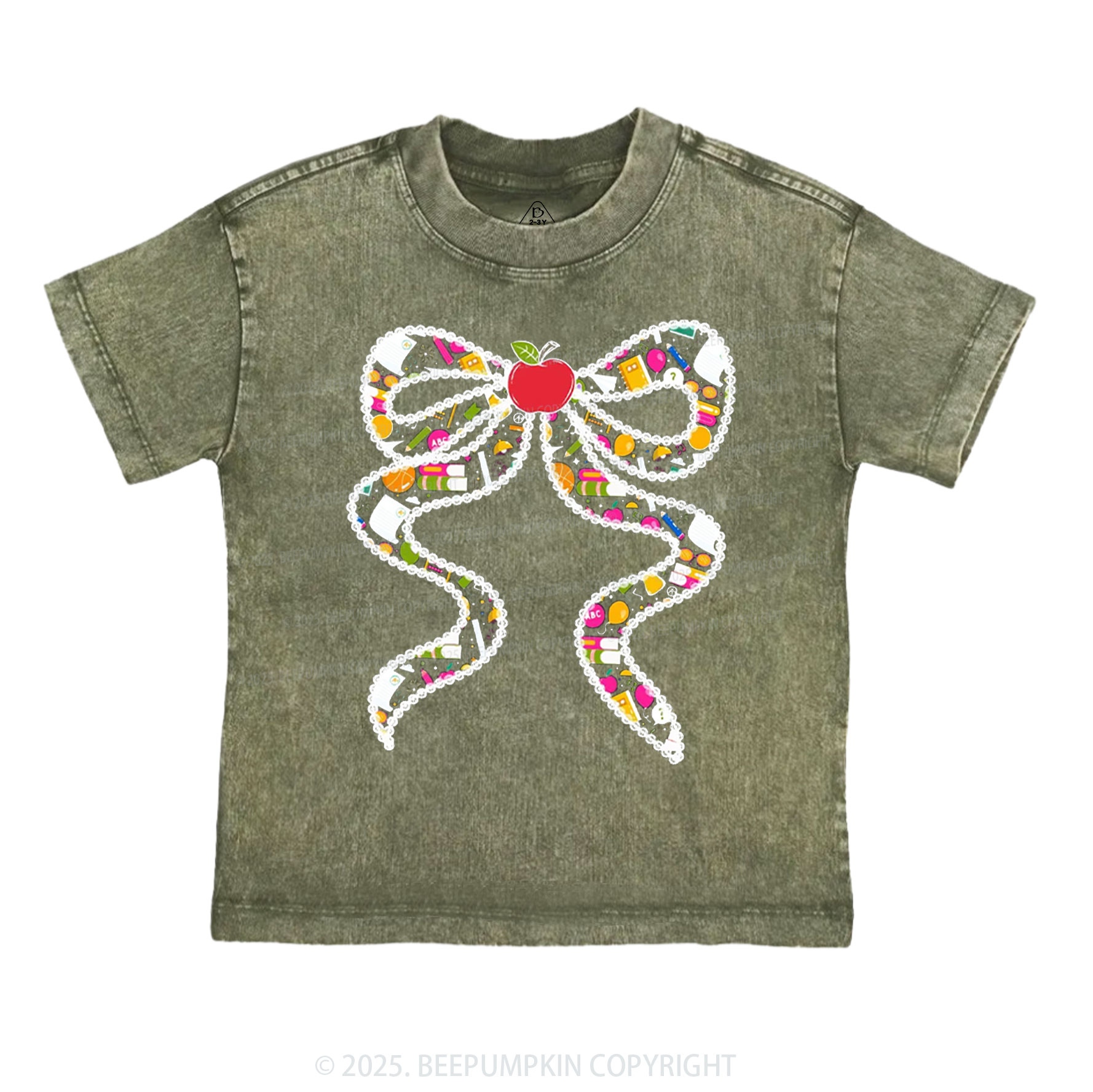 Learning Ribbon Toddler&Kids Washed Tees