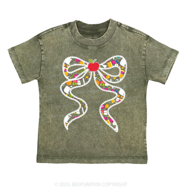 Learning Ribbon Toddler&Kids Washed Tees