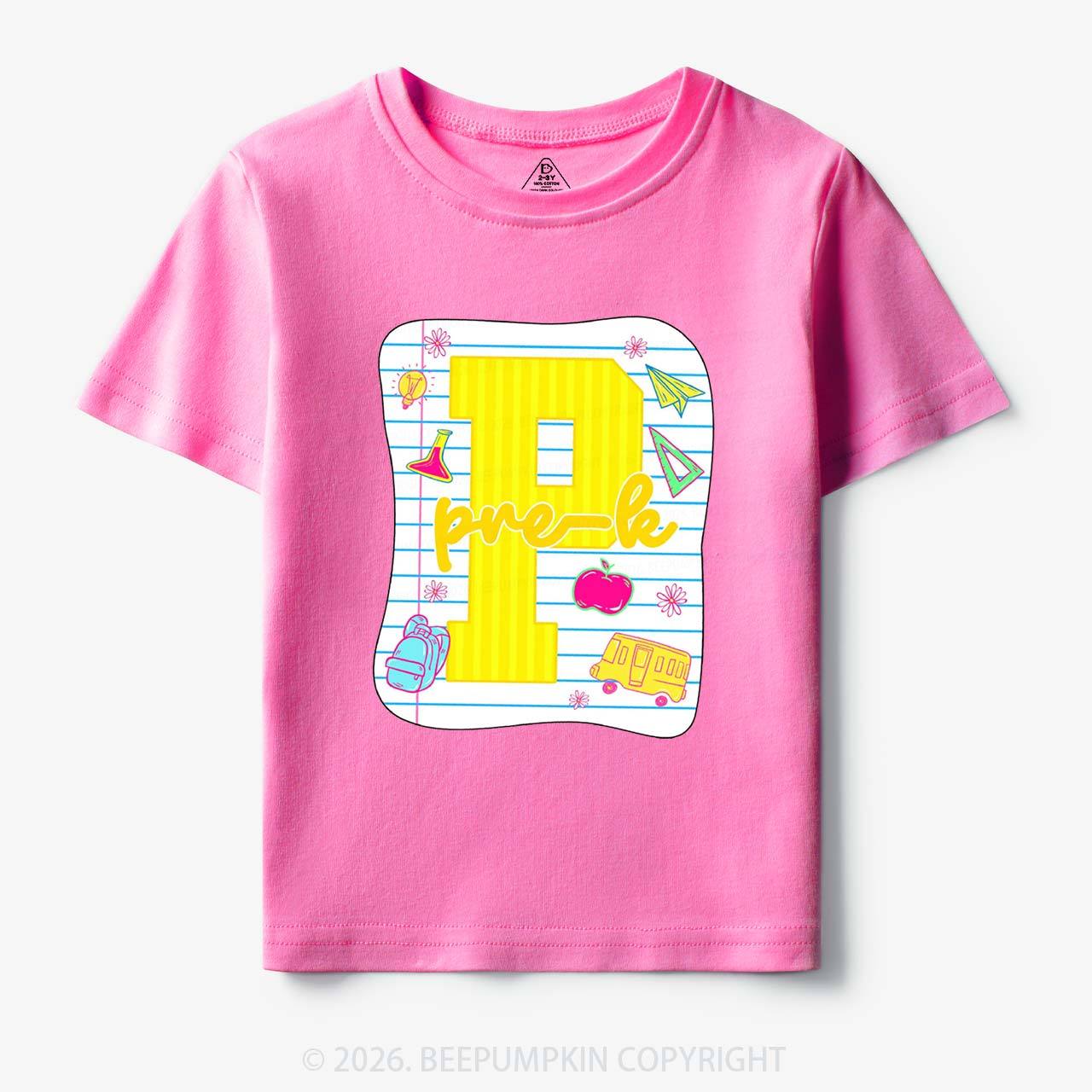Striped Pre-k First Second Third Fourth Grade Toddler&Kid's Tees