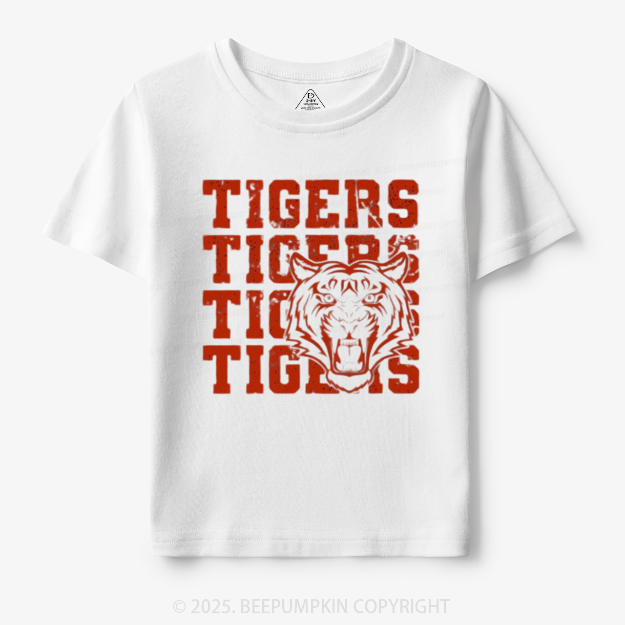 Personalized Tigers Mascot Toddler&Kid's Tees Beepumpkin