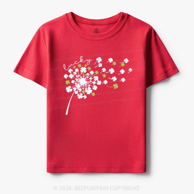 Dandelion Shamrock St. Patrick's Day Toddler&Kid's Tees Beepumpkin