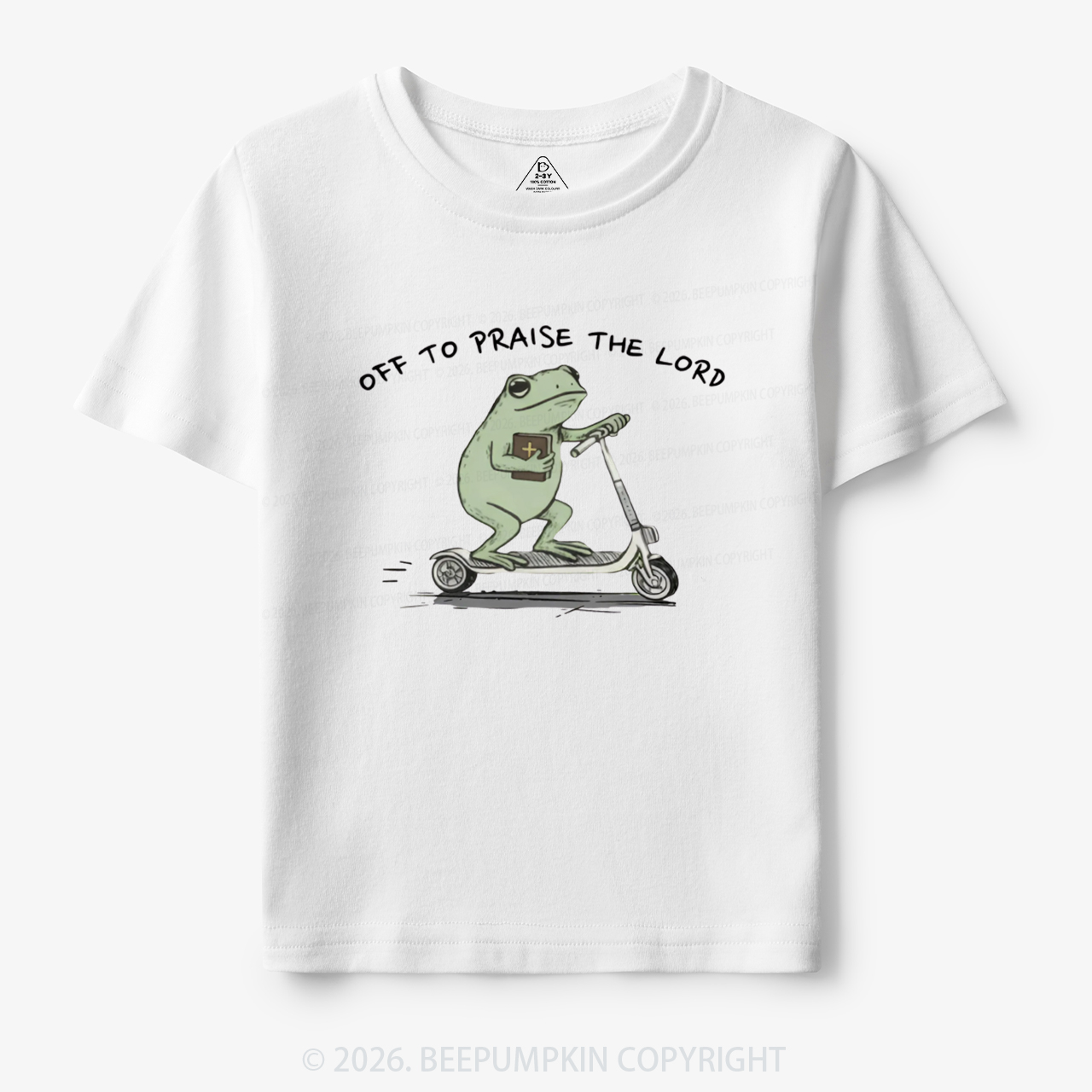 Frog Off To Praise The Lord Toddler&Kid's Tees
